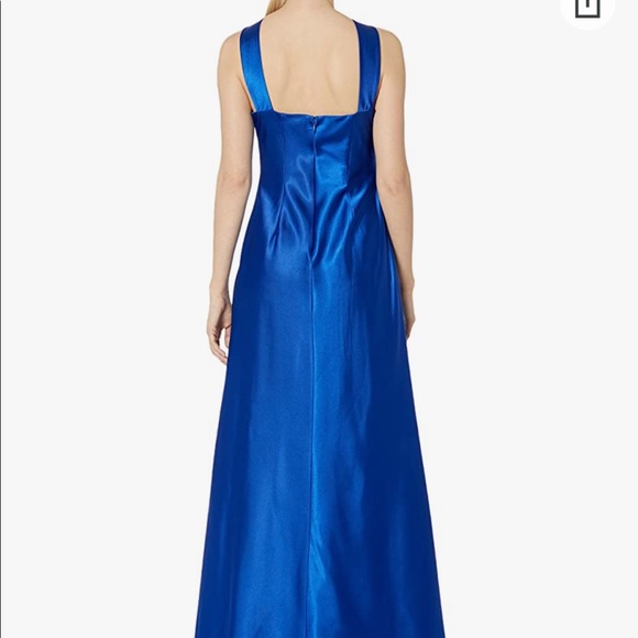 Calvin Klein Halter Neck Gown with Draped Neckline - Picture 2 of 14